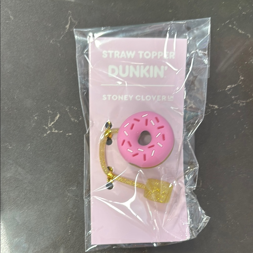 Dunkin' Pink Donut Straw Topper